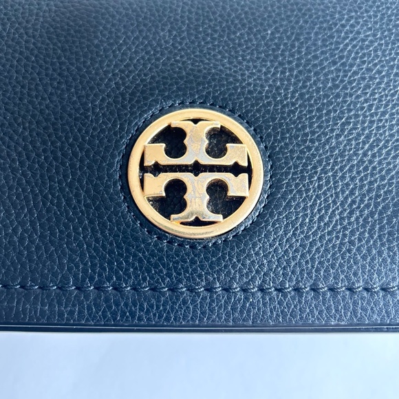 Tory Burch Black Pebble Genuine Leather Shoulder Bag Crossbody Bag - Picture 13 of 16